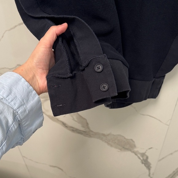 Mod Ref Navy Muscle Sweater w Open Sides - Picture 6 of 9